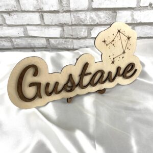 Prénom de Porte en Bois Personnalisé