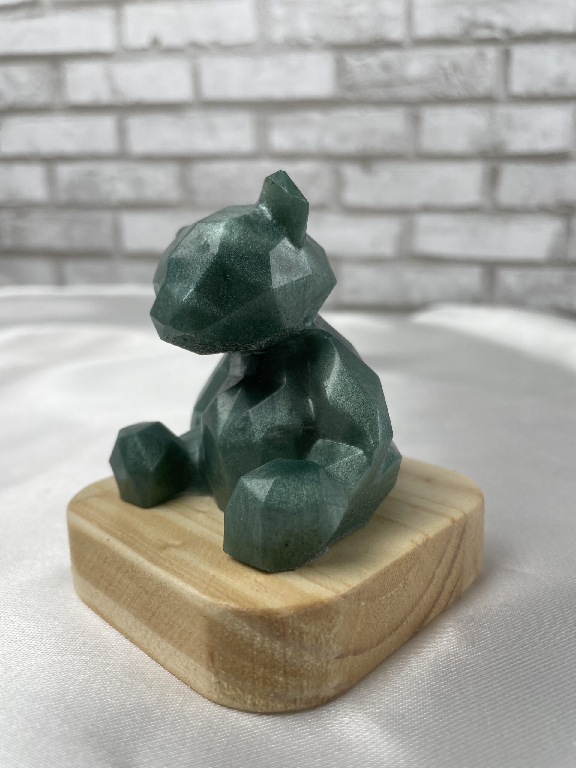 Animaux en Résine Époxy sur Socle en Bois