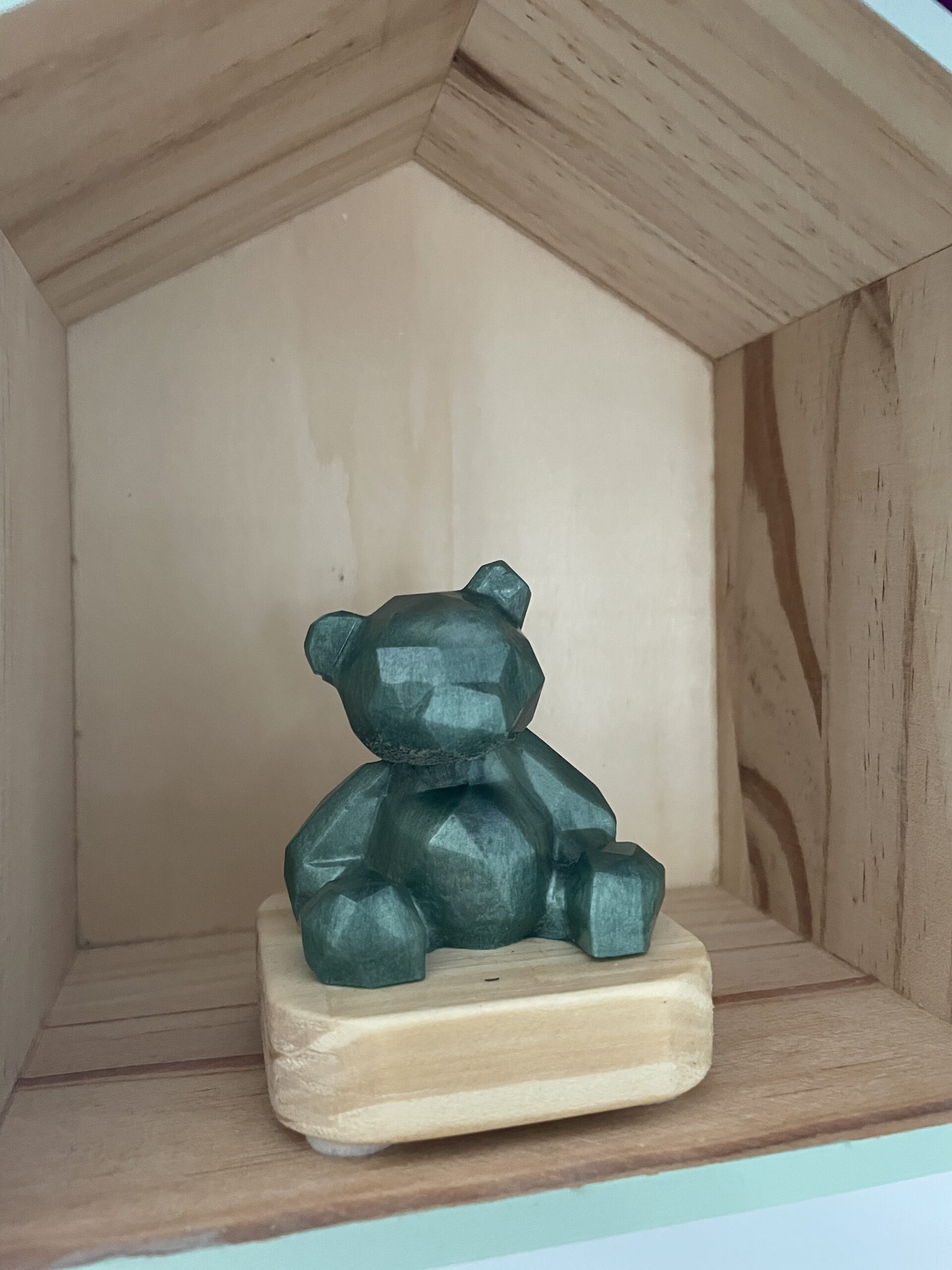 Animaux en Résine Époxy sur Socle en Bois