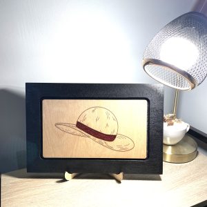 tableau en bois resine chapeau